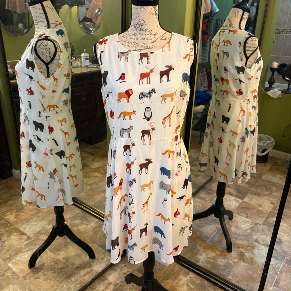 Animal Print Sleeveless Dress